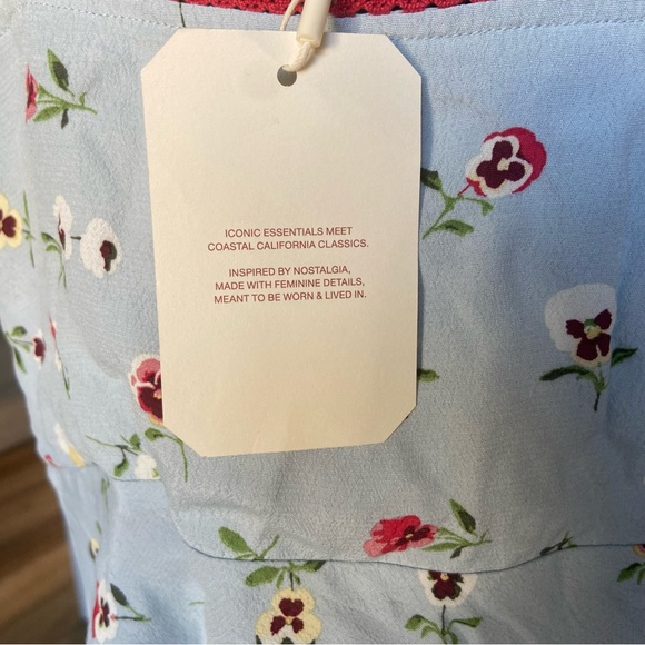 NWT Gap x DÔEN Cropped Floral Coquette Cami Women’s Medium - Picture 7 of 9